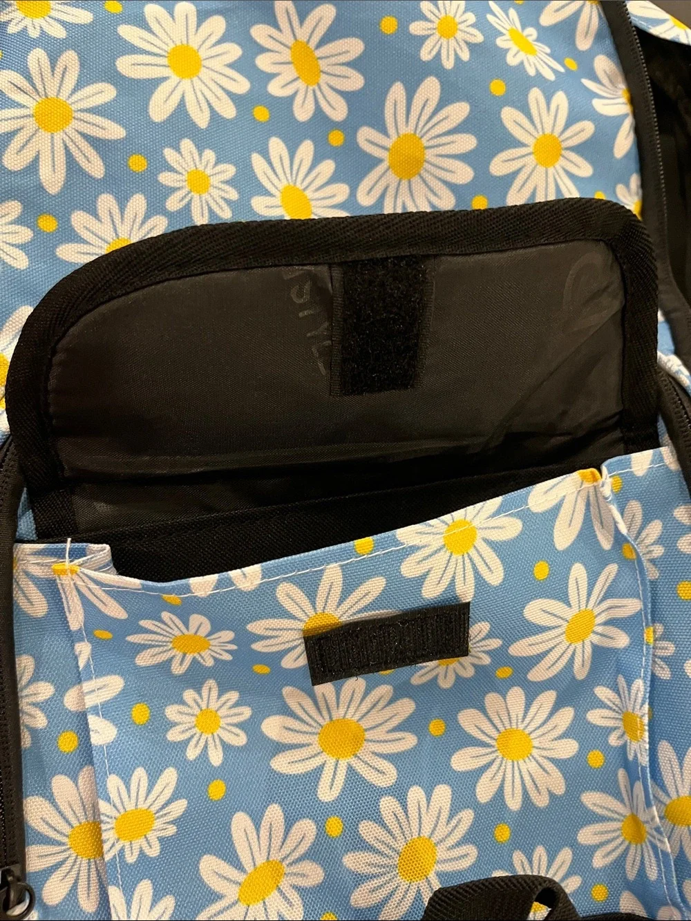 Rickyh Style Blue Daisy Print Backpack